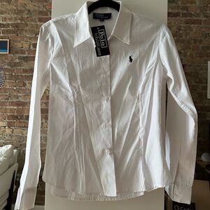NWT! POLO by Ralph Lauren White Button-Up - Size M